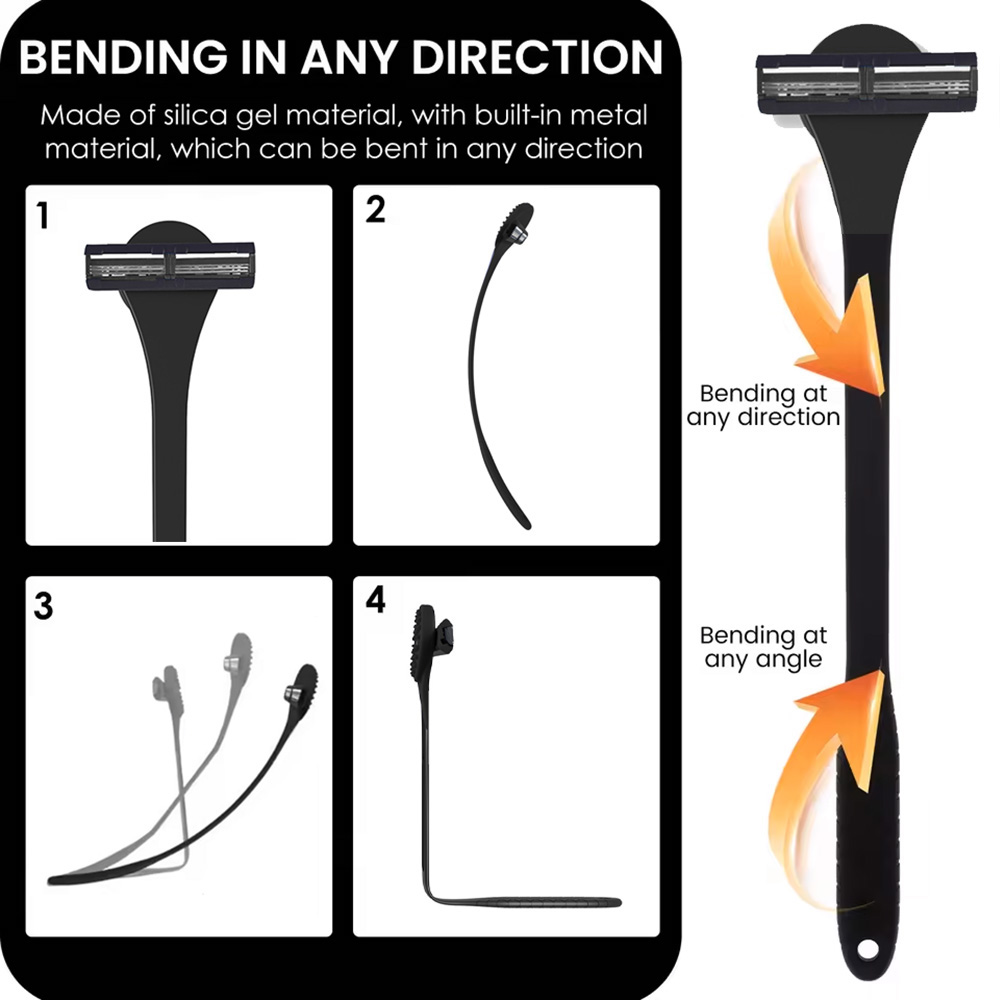 Men's 2-in-1 Silicone Back Sha - đánh giá và giá Men'S Grooming Gel